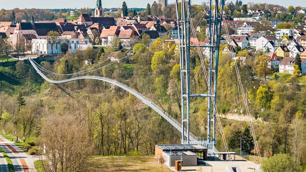 Die Hängebrücke in Rottweil mit Fatzer Seilen